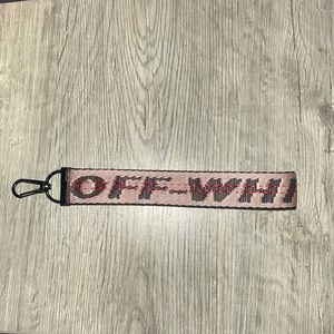 Off-White Pink Keychain. Great condition and Authentic Off-White Brand.